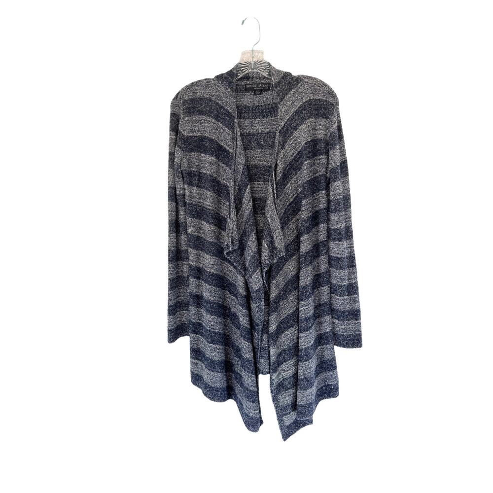 Barefoot‎ Dreams Blue Bamboo CozyChic Lite Striped Cardigan Size Small Medium